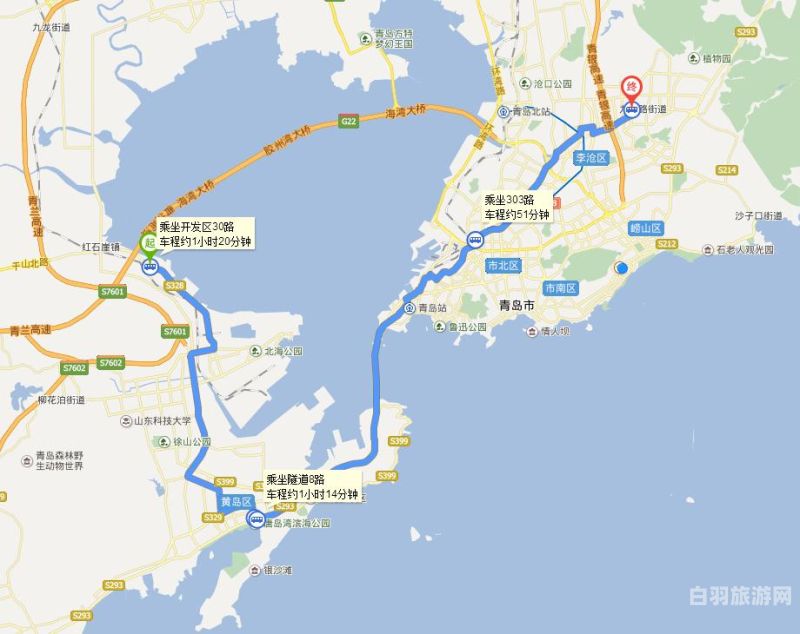 青岛隧道8公交车路线图（青岛隧道8路线路图）